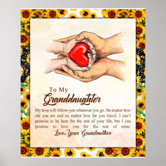 Poster Lettre personnalisée à ma petite-fille,