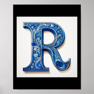 Poster Lettre R -2- Sticker