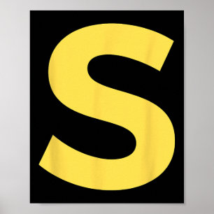 Poster Lettre S Funny Group Correspondant Costume Hallowe