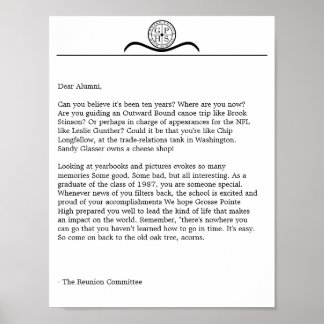 Poster LETTRE SUPÉRIEURE DE LA GROsse POinte