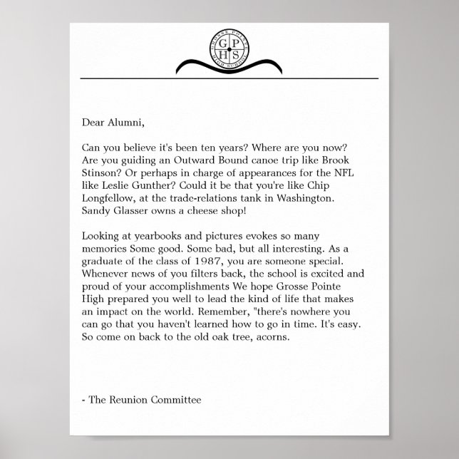 Poster LETTRE SUPÉRIEURE DE LA GROsse POinte (Devant)