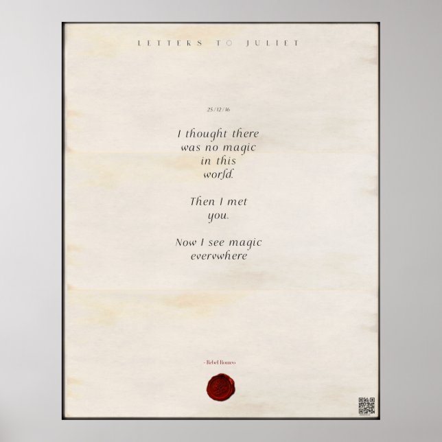 Poster Lettres à Juliet Imprimer 🌹 🗡 16/49 (Devant)