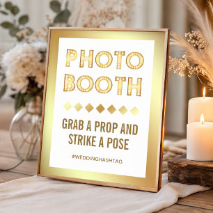 Poster Lettres de Marquee en Or Vintage pour Photobooth d