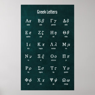Poster Lettres grecques