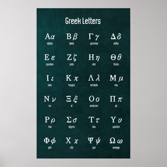 Poster Lettres grecques (Devant)