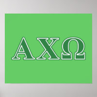 LETTRES VERTES Alphi Chi Omega