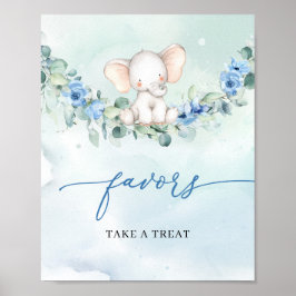 Poster L'eucalyptus à fleurs bleues boho tendance favoris