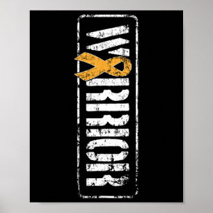 Poster Leucémie Cancer Awareness - Militaire Guerrier Rib