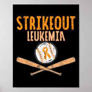 Poster Leucémie de Strikekee Cancer du Ruban Orange