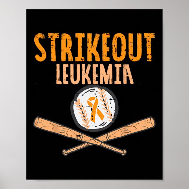 Poster Leucémie de Strikekee Cancer du Ruban Orange (Devant)