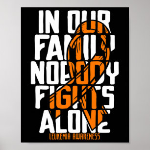Poster Leucémie Soutien Cancer du Sang Leucémie de la fam