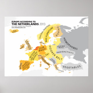 Poster L'Europe selon la Pays-Bas