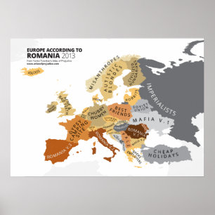 Poster L'Europe selon la Roumanie