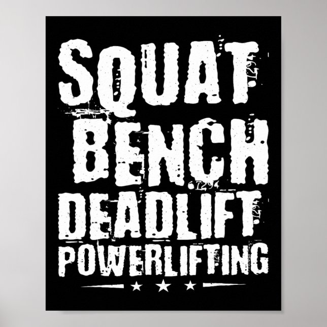 Poster Levage à l'aide d'un banc de squat (Devant)