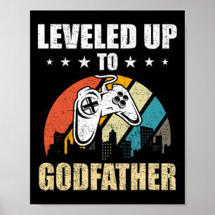 Poster Leveled Jusqu'Au Parrain Vidéo Gamer Jeu 3