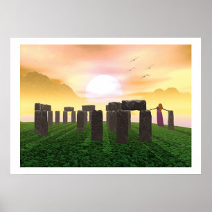 Poster Lever de soleil à Avalon