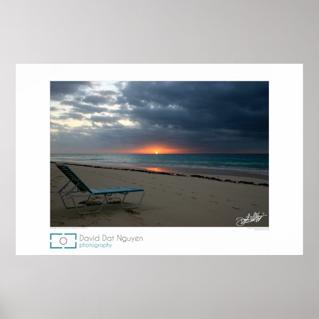 Poster Lever de soleil à Elbow Beach, Bermudes (Devant)
