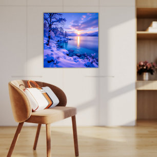 Poster Lever de soleil à travers un pays des merveilles n
