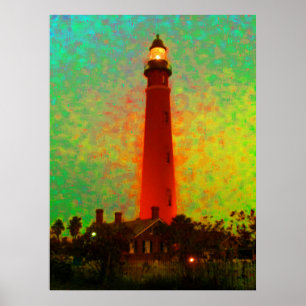 Poster Lever de soleil colossal Daytona 52" de phare x