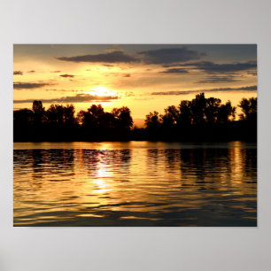 Poster Lever de soleil doré