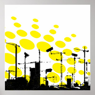 Poster lever de soleil dystopique