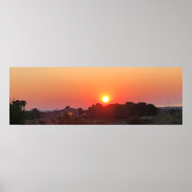 Poster Lever de soleil en Sicile (Devant)