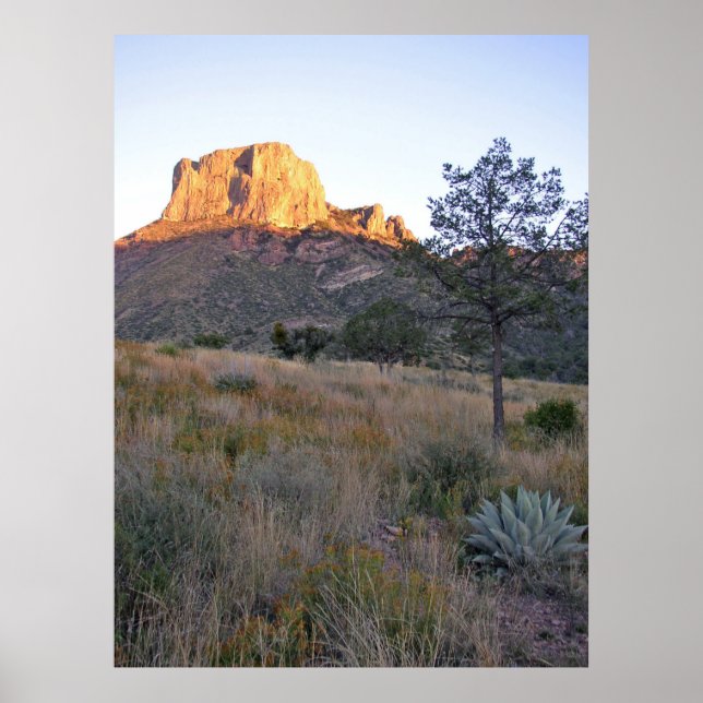 Poster Lever de soleil sur Casa Grande, BBNP, Texas (Devant)