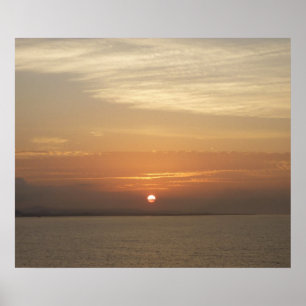 Poster Lever de soleil sur la mer des Caraïbes Aruba II