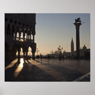 Poster Lever de soleil sur la Plaza San Marco