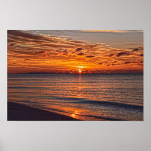 Poster Lever de soleil sur l'île Dauphin, Alabama