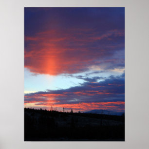 Poster Lever de soleil sur Swan Lake Flat