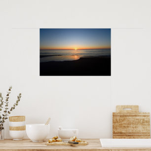 Poster Lever de soleil vif sur l'océan