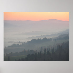 Poster Lever du soleil de Pieniny