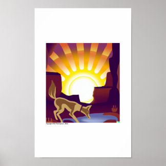 Poster Lever du soleil du canyon Coyote