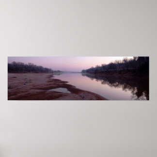 Poster Lever du soleil du matin gelé, rivière Cimarron -