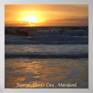 Poster Lever du soleil, Ocean City, mars...
