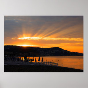 Poster Lever Du Soleil Sur La Promenade Des Anglais