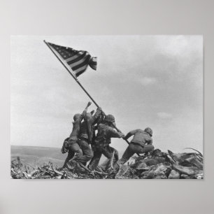 Poster lever le drapeau sur Iwo Jima