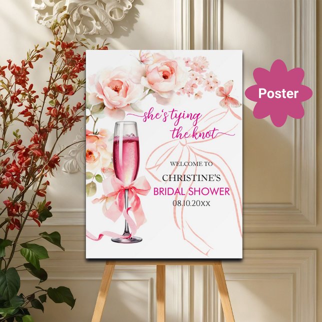 Poster Levez le verre qu'elle noue la Fête des mariées (Créateur téléchargé)