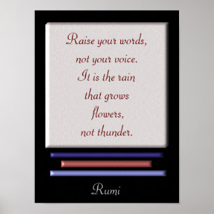 Poster Levez vos mots — tirage d'art - Citation de Roum