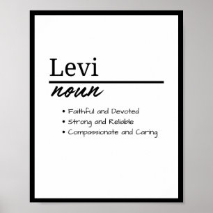 Poster Levi, Garçon Nom Personnalisé Définition