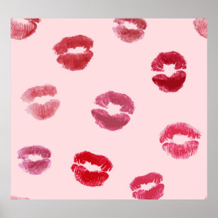 Poster Lèvres brillantes Imprimantes Valentine Motif