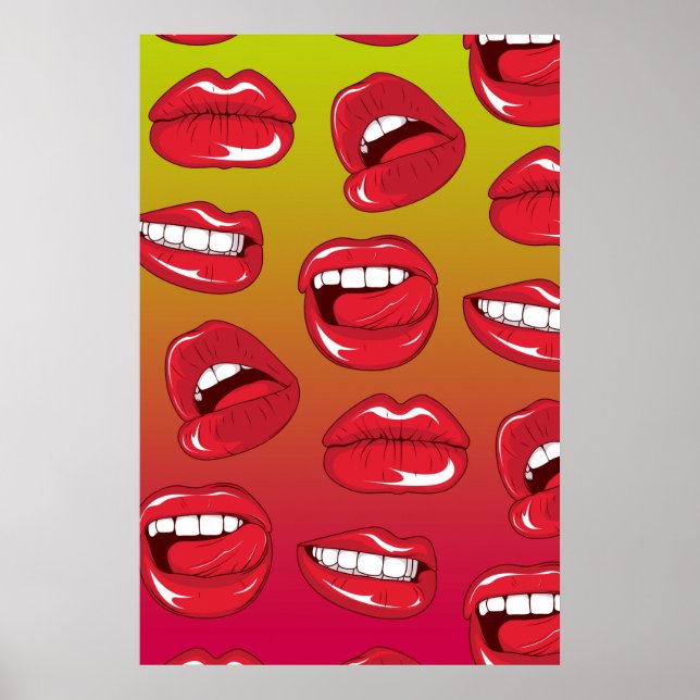 Poster Lèvres chaudes (Devant)