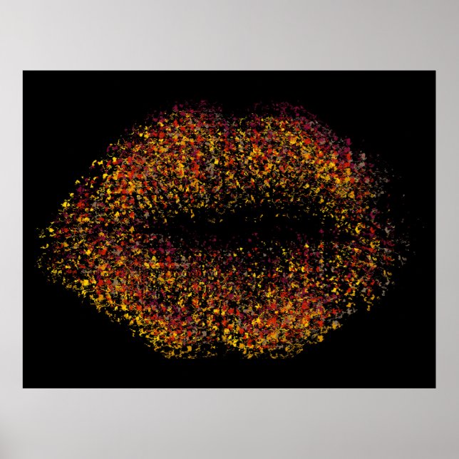 Poster Lèvres d'art Abstrait moderne #31 (Devant)
