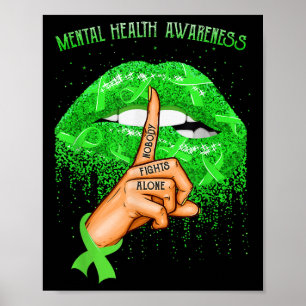 Poster Lèvres mordantes Mois de sensibilisation à la sant