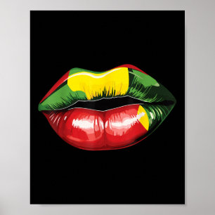 Poster Lèvres Rasta Reggae Musique Rasta Rastafari Racine