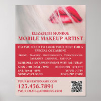 Lèvres rouges, Maquillage Artiste Publicité