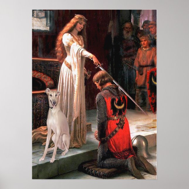 Poster Lévrier (faon 2) - L'Accolade (Devant)
