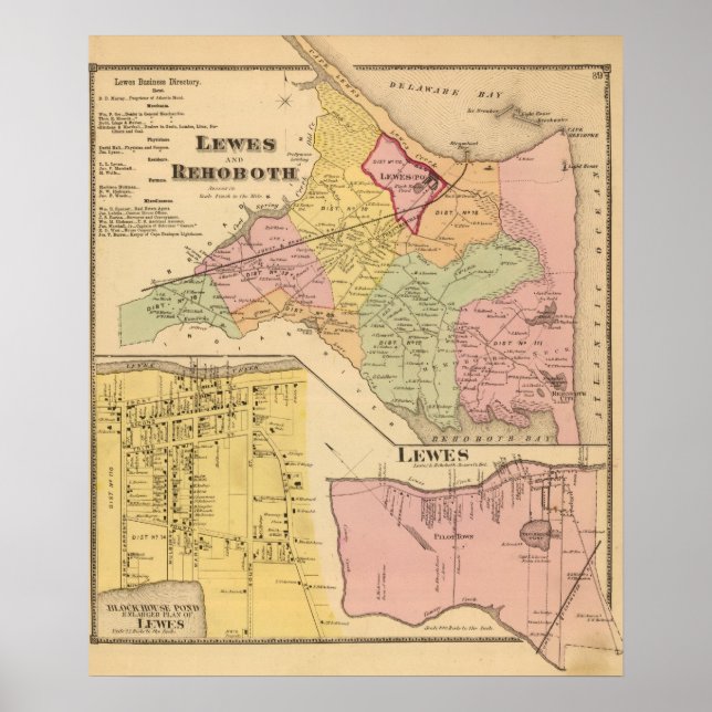 Poster Lewes et Rehoboth (Devant)