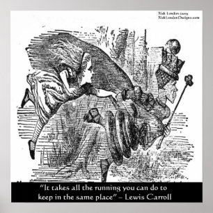 Poster Lewis Carroll Graphique & Citation Célèbre